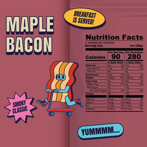 Louisville Vegan Jerky - Maple Bacon Vegan Meat, Lip-Smacking Vegan-Friendly & Vegetarian Jerky, Non-GMO