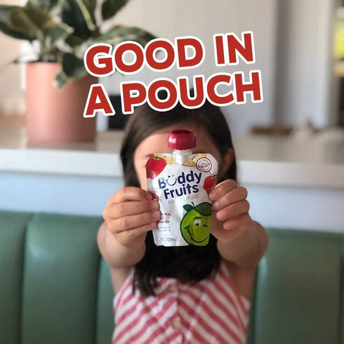 Pack, 3.2oz (Pack 24) 100% Buddy Fruits Pure Blended Fruit Snack To Go Variety Multifruit & Strawberry Applesauce of |