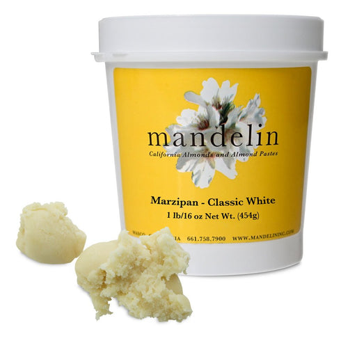 MANDELIN CALIFORNIA ALMONDS AND ALMOND PASTES Mandelin Marzipan Modeling Paste, 33% Almonds, 67% Sugar (2 lb)
