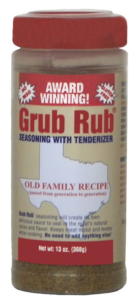 Gordon Specialty Foods, Inc. Grub Rub Meat Tenderizer, Seasoning, Marinade Dry Rub Meats, Vegetables (Single)