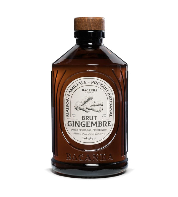 Bacanha Organic Raw Ginger Syrup - Premium French Spiced Syrup - 400ml