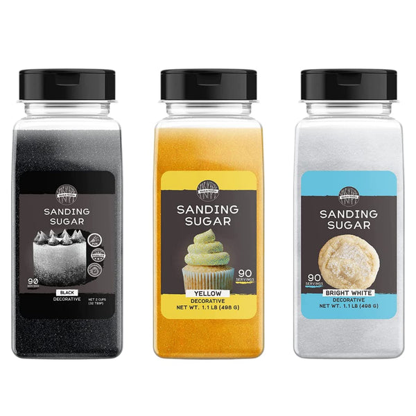 Birch & Meadow Black Tie Sanding Sugar Bundle, Mixed Colors, 1 lb.