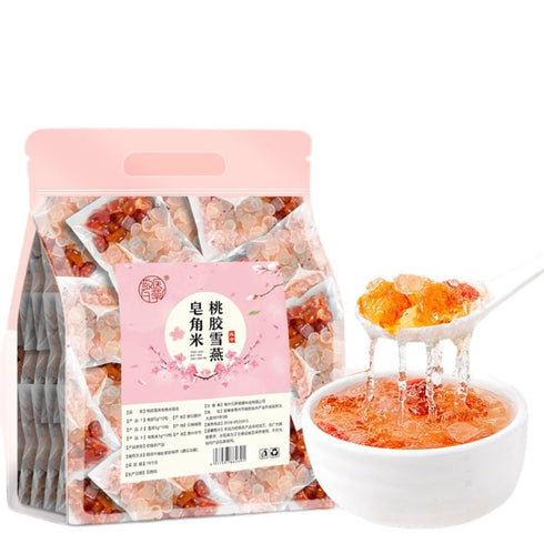Peach Gum Snow Swallow Saponin Rice Combination, 15g*30 Individual Small Packets, Scientific