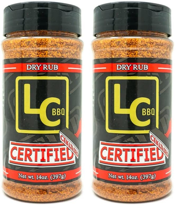 LC BBQ Certified Pork and Chicken Dry Rub 14oz (Pack of 2)