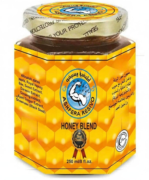 Generic Resivo Ashfera Energy Support Men 8Oz Date Paste Sidr Honey with Pecan