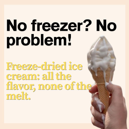 2.5 oz| (2.5 OZ, G-BOX Freeze Dried Ice Cream Cubes, Vanilla Flavor, Freeze Dried Camping Food, NASA Space Dessert