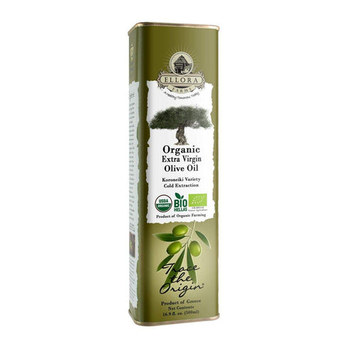 Ellora Farms, Extra Virgin Olive Oil, Organic Cold Press, Traceable Single Origin