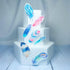 Feathers Edible Wafer Paper, 20pcs Wedding Cake Cupcake Decorations Wafer Rice Paper in Peach Pink Blue