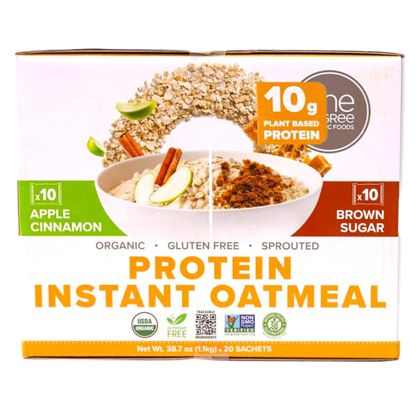 Generic One Degree Foods Organic Gluten-Free Protein 38.7 oz Instant Oatmeal Variety Pack,