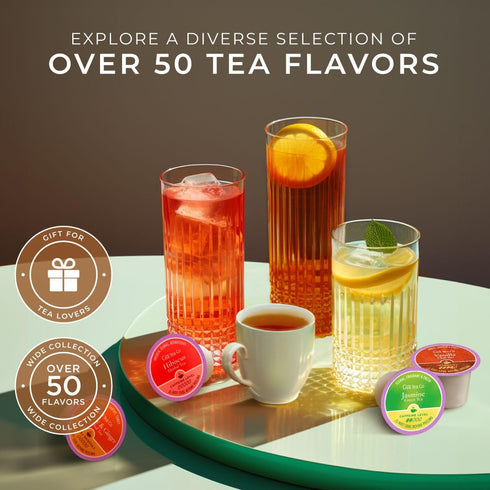 (16 Count)- Gya Tea Co Turmeric Ginger Herbal Tea Pod Decaf Wellness Tea for Body Comfort & Relaxing