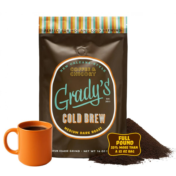 GRADY'S COLD BREW, New Orleans Style, 100% Arabica Medium Dark Roast Coffee