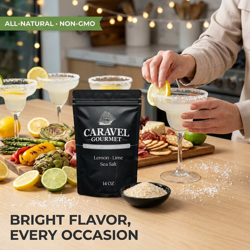 14 oz Lemon-Lime Salt for Cooking and Finishing Pure & Natural Tangy Lemon Salt with Zesty Lime and Bright Citrus