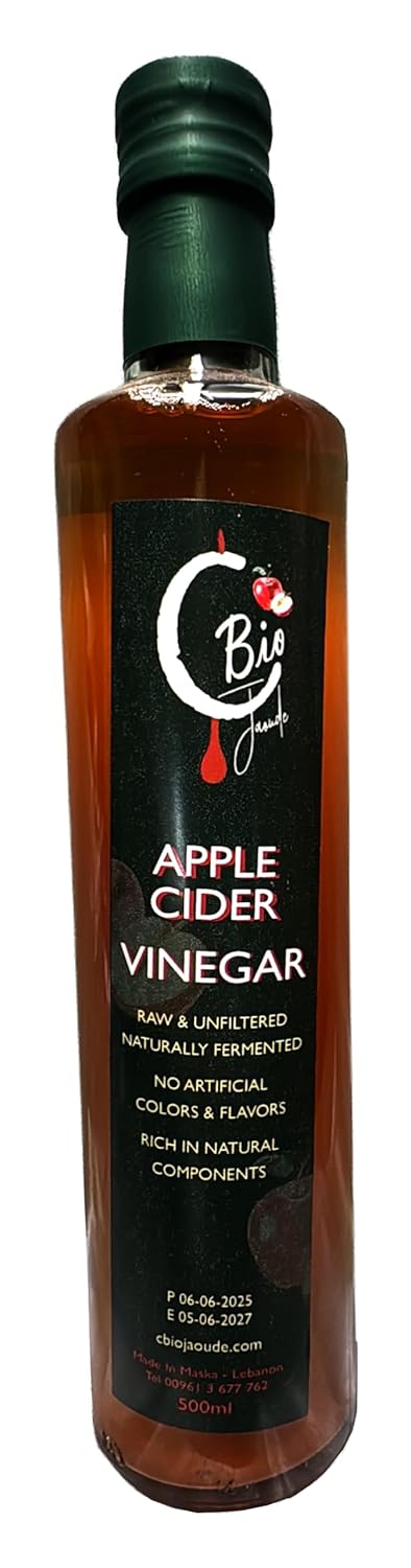 C Bio Apple Cider Vinegar 500 ML Raw Unfiltered - Imported Lebanon