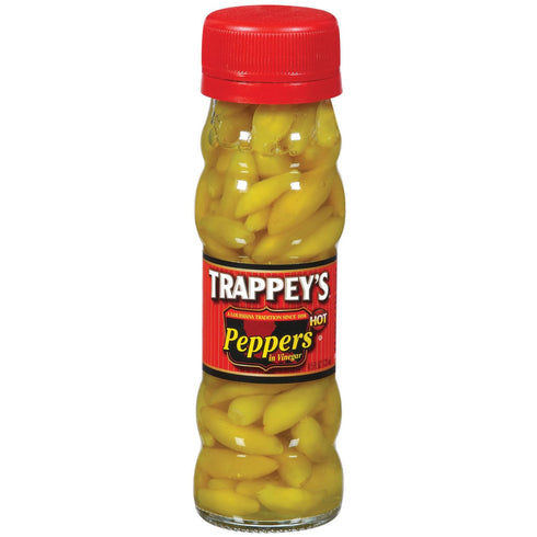 BG 4.5 oz. 12 Trappeys Peppers in Vinegar - jar, jars per case