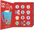 Gourmet du Village 12 Advent Calendar Gift Box, Christmas Season Single-Serve Hot Chocolate Mixes in Assorted Flavors