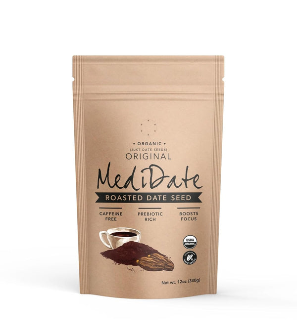 MEDIDATE Coffee Alternative - Roasted Date Seeds - Naturally Occurring Prebiotics |
