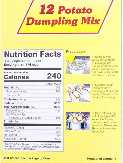 Dr. Willi Knoll 12 10oz Potato Dumpling Mix