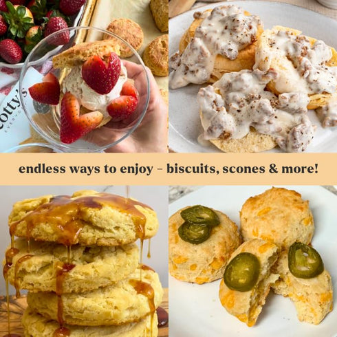 0g 0g 9.8oz, Pack 3 Scotty's Everyday - Keto Biscuit Zero Carb Mix - Net carbs, Added Sugar, Gluten-Free, High Fiber