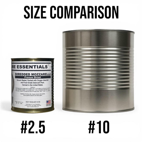 Mozzarella Mozzarella 8 oz #2.5 Future Essentials Freeze Dried Shredded Cheese Real Dairy Cheese Shredded Long Shelf