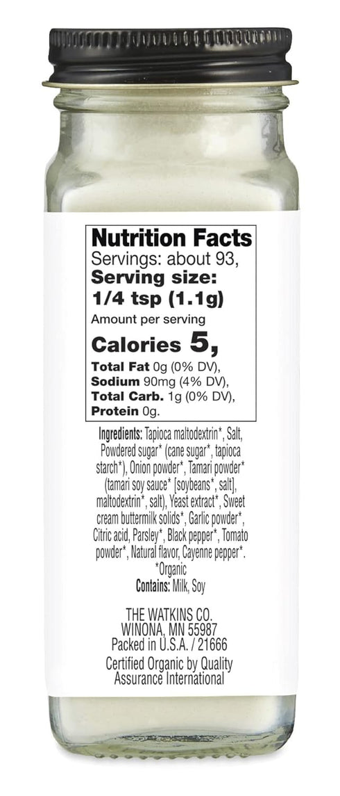 Watkins Gourmet Organic Ranch Popcorn Seasoning, 3.6 oz