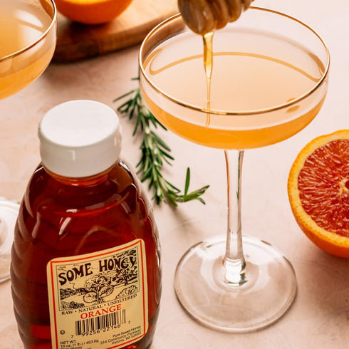 Some Honey 16 oz Raw & Unfiltered Orange Blossom Honey USDA Grade A Honey All-Natural