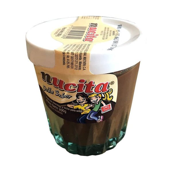 Sindoni Nucita Doble Sabor Chocolate Con Leche Dulce Venezolano Vaso 200 Gr. Spreadable