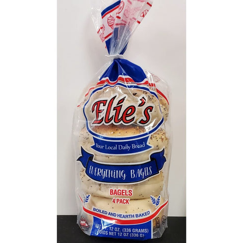 Elie's 6 packs 4 pack 24 Everything Bagels - of bagels per - total bagels. NOT GLUTEN FREE