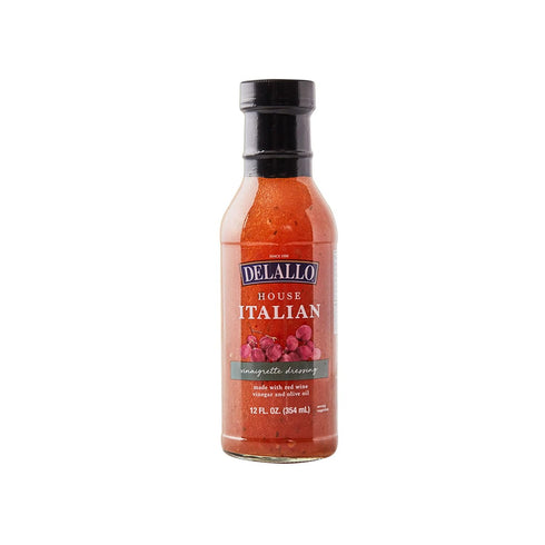 (3 Pack) DeLallo House Italian Dressing, Made with Red Wine Vinegar and Extra Virgin Olive Oil, Authentic Italian