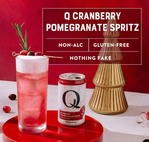 20 7.5oz oz (Pack 24) Q Mixers Cranberry-Pomegranate Spritz, Ideal for Cocktails & Mocktails - Made with Real