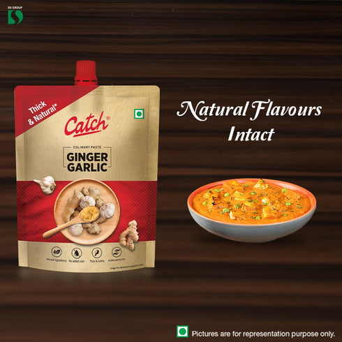 Catch 200g (7.05 oz) Ginger Garlic Paste | Fresh Ground Adrak Lehsun Paste for Authentic Indian Cooking | Kitchen