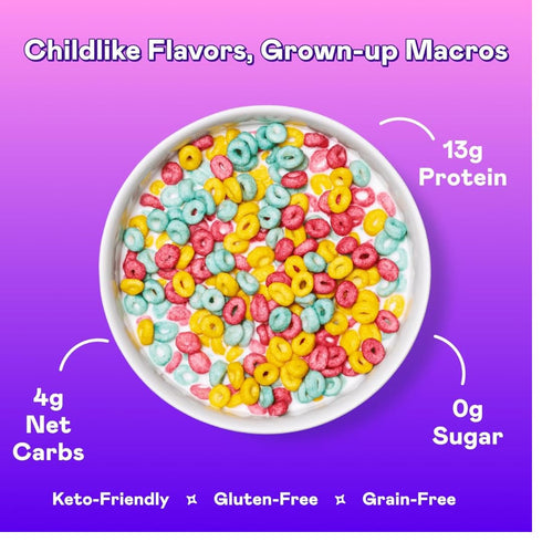 Generic 16 (2pack) Magics-Spoon Fruity High Protein Cereal - Sugar Free Snacks & Breakfast Food - Grain & Gluten Free