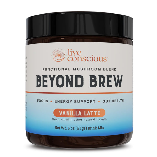 Beyond Brew Vanilla Latte Coffee Alternative - Mushroom Complex w/Lions Mane, Reishi,