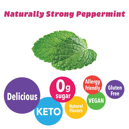 Zollipops Drops Peppermint Vegan 3oz - Dental-Friendly Treats with Xylitol for Fresh Breath