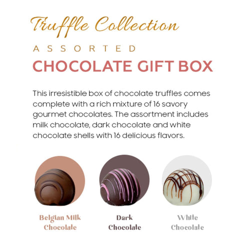 16 Count CRAVINGS BY ZOE Chocolate Truffles Birthday Gift Box | | Chocolate Candy Gifts | Gourmet Assorted Chocolate