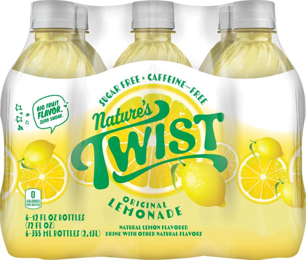 Nature's Twist Natures Twist Sugar Free Lemonade with Real Fruit Juice - Caffeine Free,