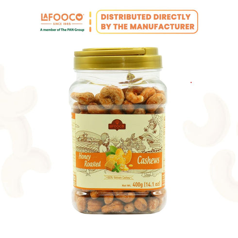 (14.1 oz) LAFOOCO Honey Roasted Cashews, Sweet Tasty Gourmet, Vietnam Cashew, Rich in Nutrients, Gift for Family