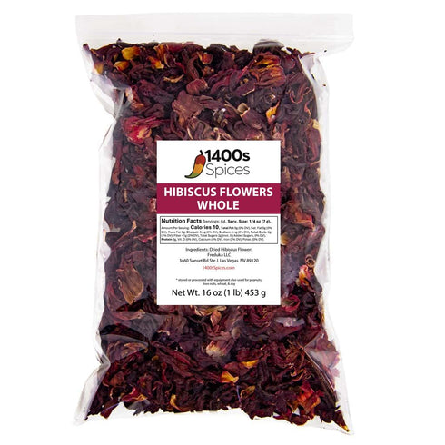 1lb Dried Whole Hibiscus Flowers and Petals, Flor de Jamaica, Sorrel Flower,