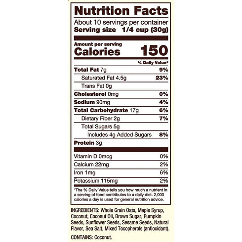 11 (Pack 2) Bob's Red Mill Pan-Baked Granola Maple Sea Salt, Ounce