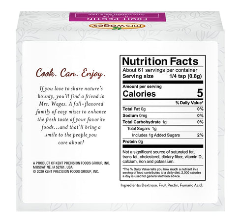 1.75 oz Pack 12) Mrs. Wages Fruit Pectin Home Jell | Easy-To-Use | Fast Results | Homemade Jelly, Jams, or Freezer Jams