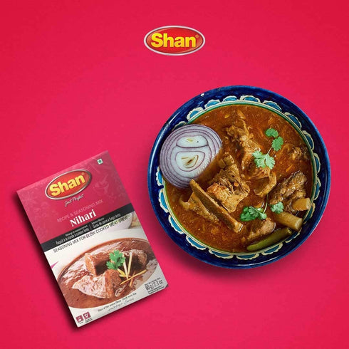 Shan - Nihari Masala Seasoning Mix (60g) - Spice Packets for Slow Cooked Meat Stew (Pack of 6)