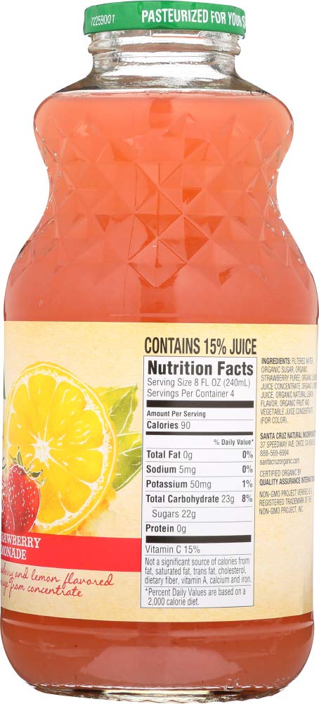 (1 32 OZ) Santa Cruz: Organic Strawberry Lemonade X FL