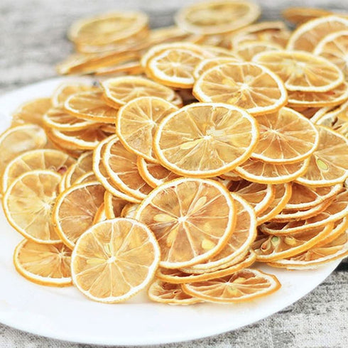 100g/3.52oz Mkostlich Dried Lemon Slices Bulk, Natural Dehydrated Lemon Slices for Cocktails Garnish/ Tea/ Baking, No