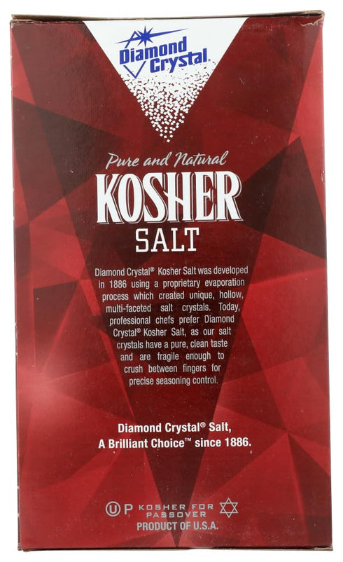48 oz (Pack 3) Diamond Crystal Pure and Natural Kosher Salt