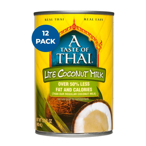A Taste of Thai Lite Coconut Milk Unsweetened | Canned, Ready to