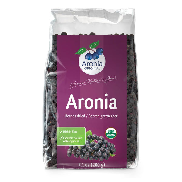 Organic Dried Aronia Berries 7.1 oz (200 g) No Sugar Added |