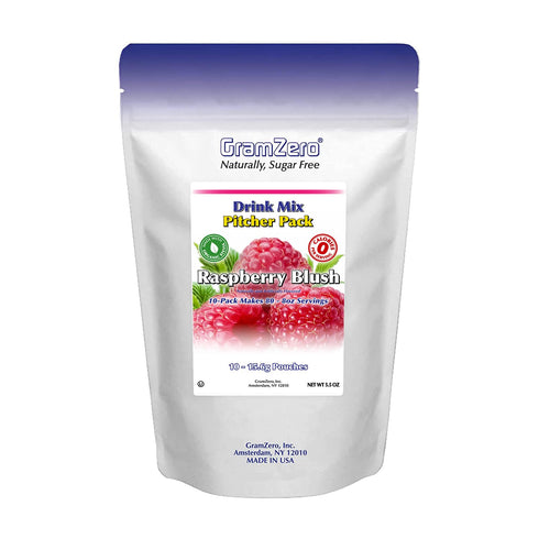 GramZero Raspberry Blush, Sugar Free Drink Mix, Pitcher Pack, Great For Nutrition