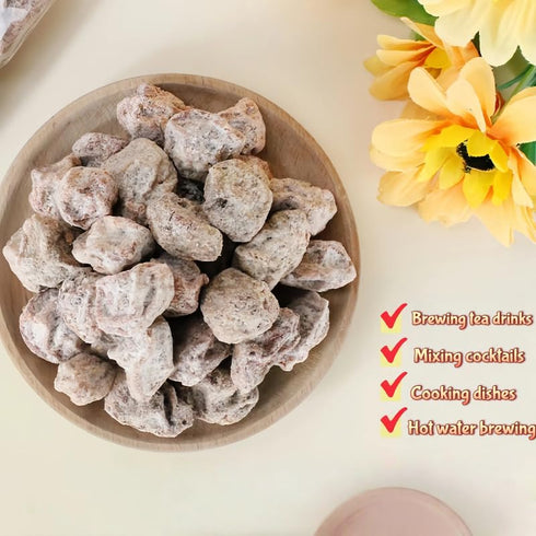JZFDSBA 17.6oz (500g) Taiwanese-Style Preserved Plums - | Tart & Tangy Salty-Sweet Flavor | Perfect for Tea, Cocktails