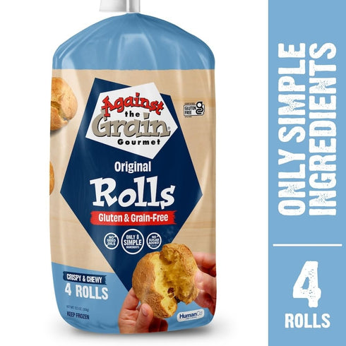 Against The Grain Gourmet Rolls,12.5 oz, Frozen 4 Against The Grain Gluten-Free Original Grain-Free, Seed Oil Free