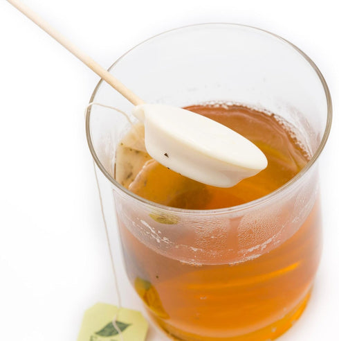Sweet Stirs Pack 10 Original Flavored American Honey Spoons on Wooden Sticks Gift of (White Honey)