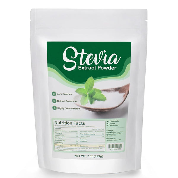 CCnutri Stevia Pure Stevia Powder 7oz(199g), Sweetener Premium Sugar Substitute-No Fillers, No Bitterness,